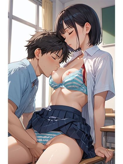 サンプル画像1:放課後の美乳制服(透きとおる恋心) [d_603023]
