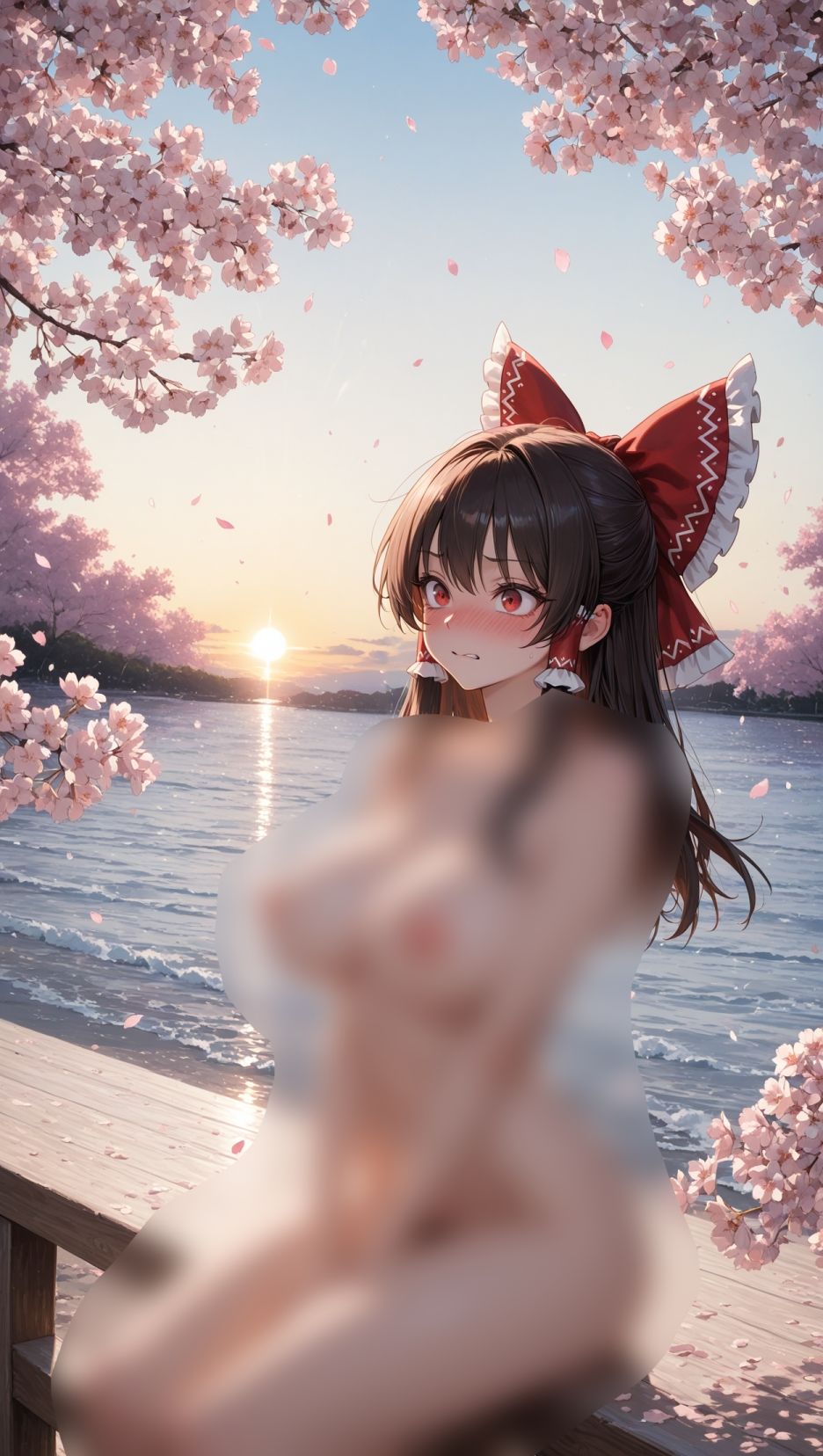 サンプル画像1:霊夢ちゃんのえっちな写真集vol.14〜春の晴れた朝の川編〜(ゆるふわ研究所) [d_603059]