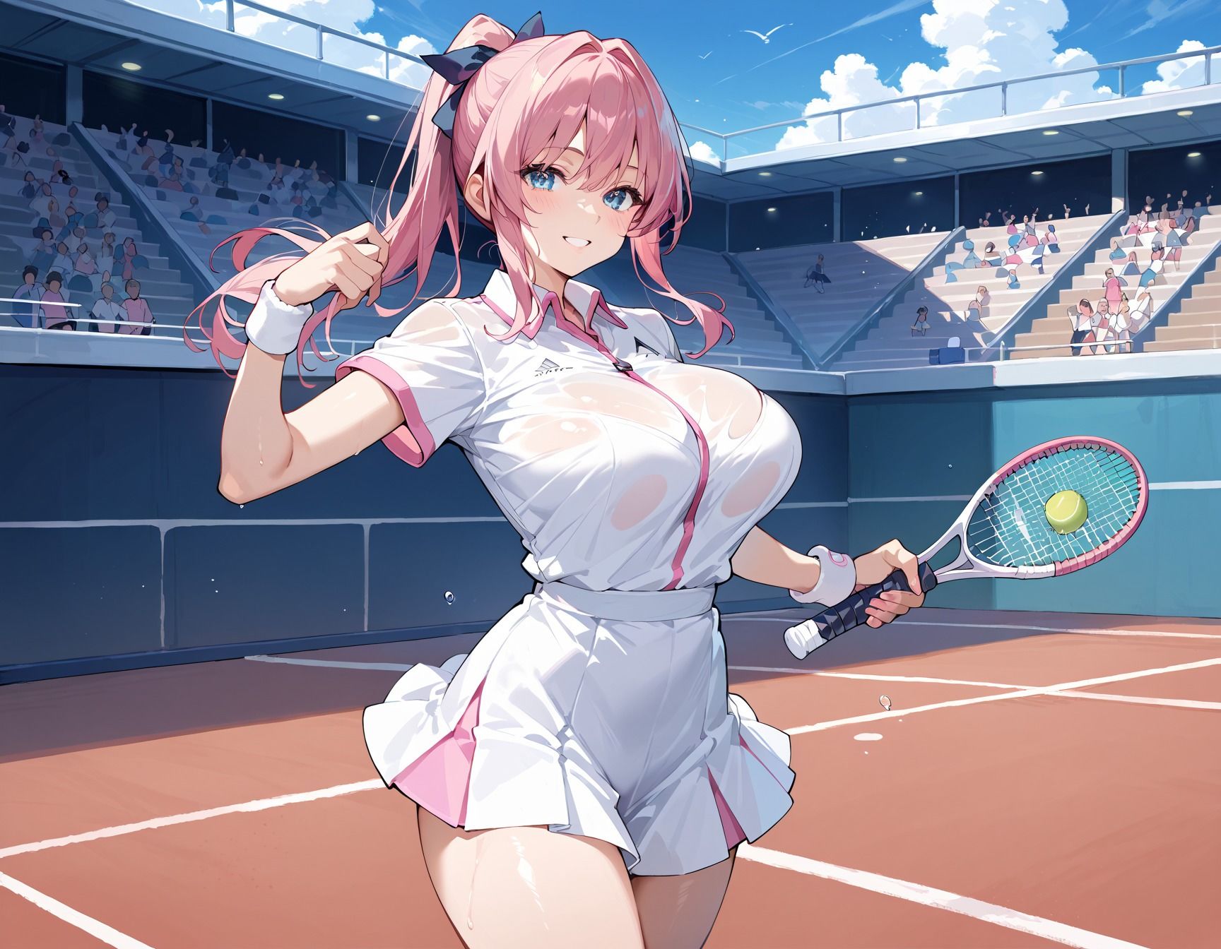 サンプル画像1:私立種付交尾学園〜爆乳だらけのテニス部編〜(寿司モン) [d_603105]