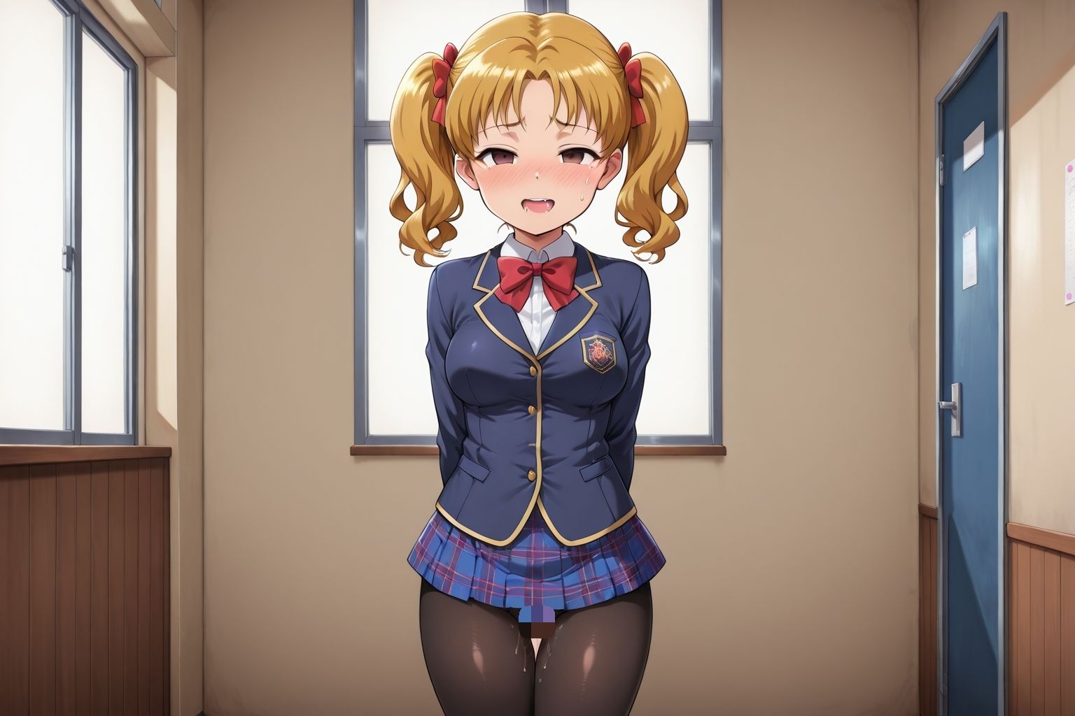 ギャルの黒パンスト パンスト越しの中出しで性指導する学園教室 画像1