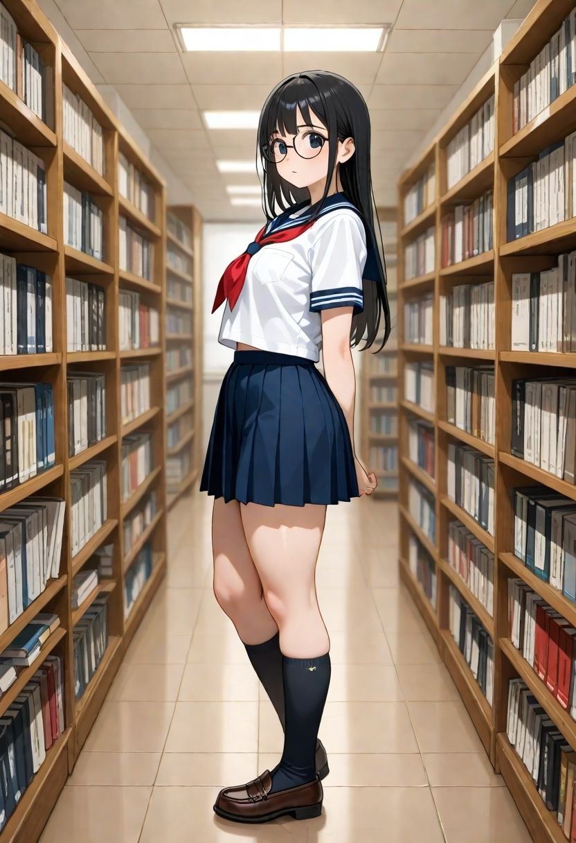 サンプル画像1:声ガマン図書委員(おかず女子校生) [d_603129]