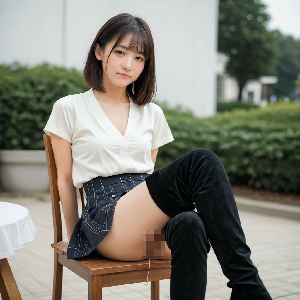 サンプル画像2:ブーツ美女のバイブプレイ画像集(AI美エロ) [d_603361]