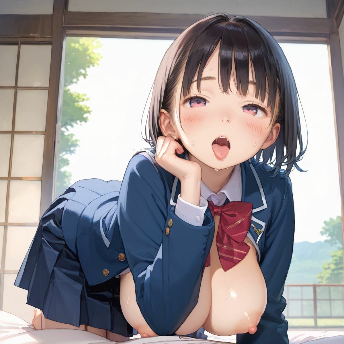 サンプル画像1:上京していた童顔巨乳幼なじみが排卵日でムラムラしてる02(みかさ屋) [d_603440]