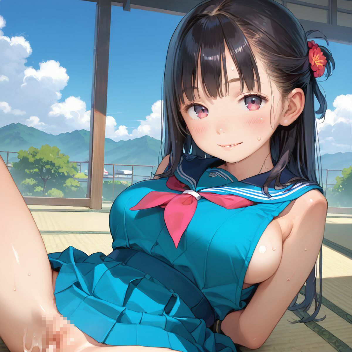 サンプル画像2:上京していた童顔巨乳幼なじみが排卵日でムラムラしてる04(みかさ屋) [d_603444]