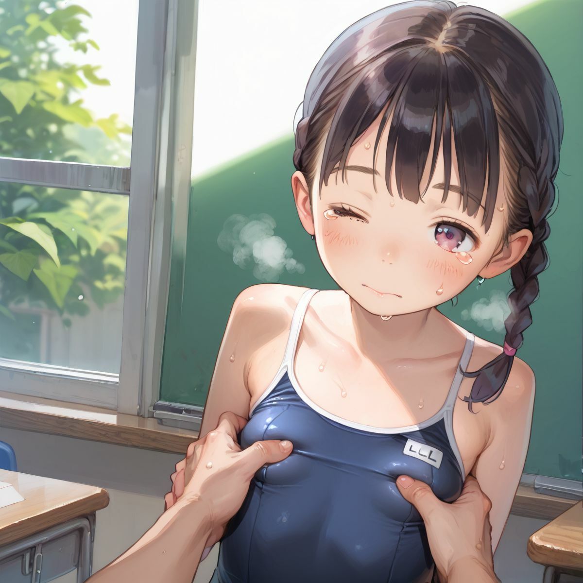 サンプル画像2:ちっぱい美少女の日常〜プールの時間〜02(ぷにあな) [d_603455]