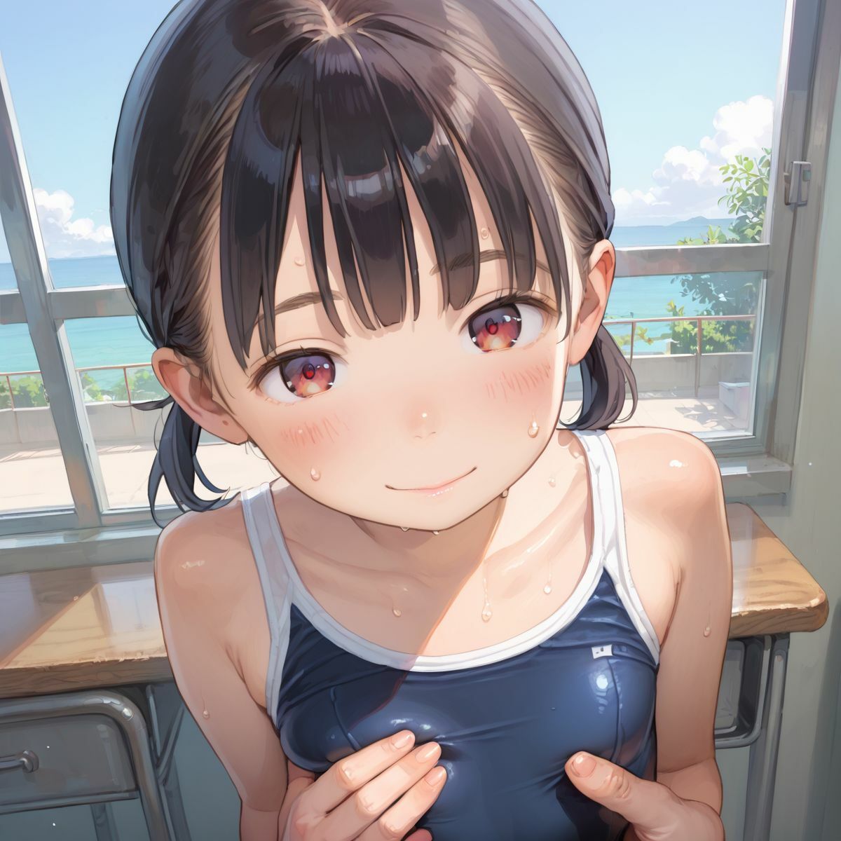 ちっぱい美少女の日常〜プールの時間〜046