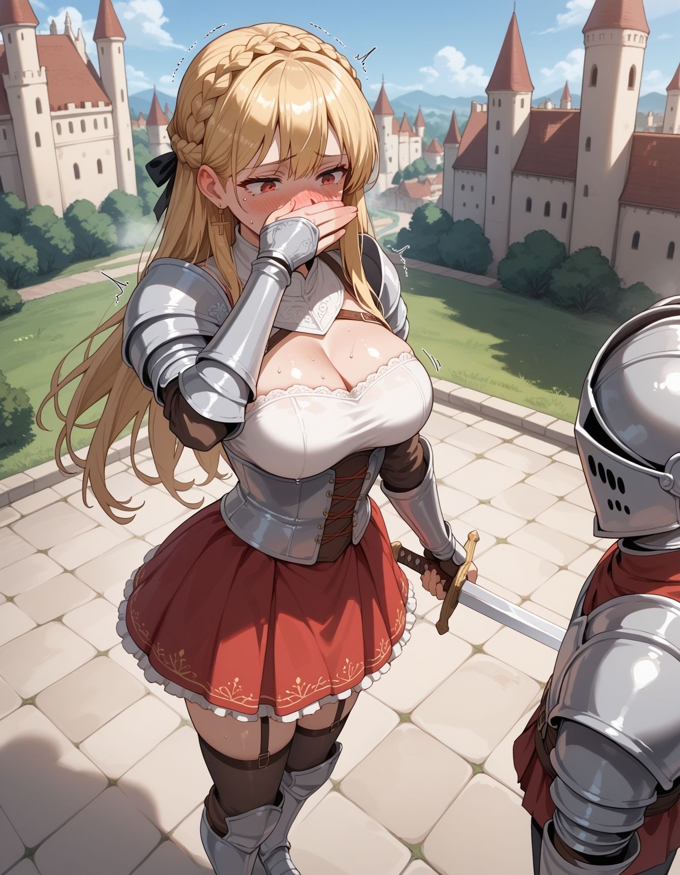 サンプル画像3:弱みを握られた女騎士、アメリアの隷属記録(AI活) [d_603551]