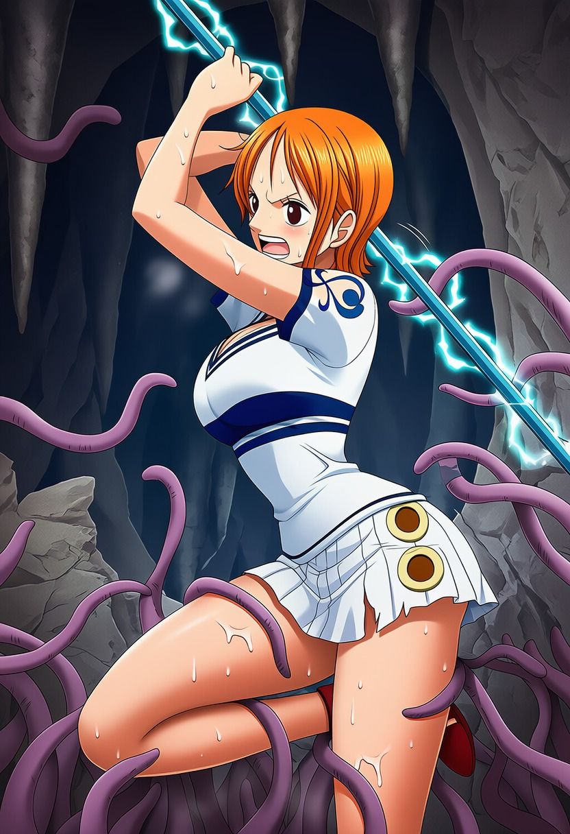 サンプル画像2:ナミ vs ぬるぬる触手【産卵・触手同化編】(Nakki_触手・ヒロピン) [d_603670]