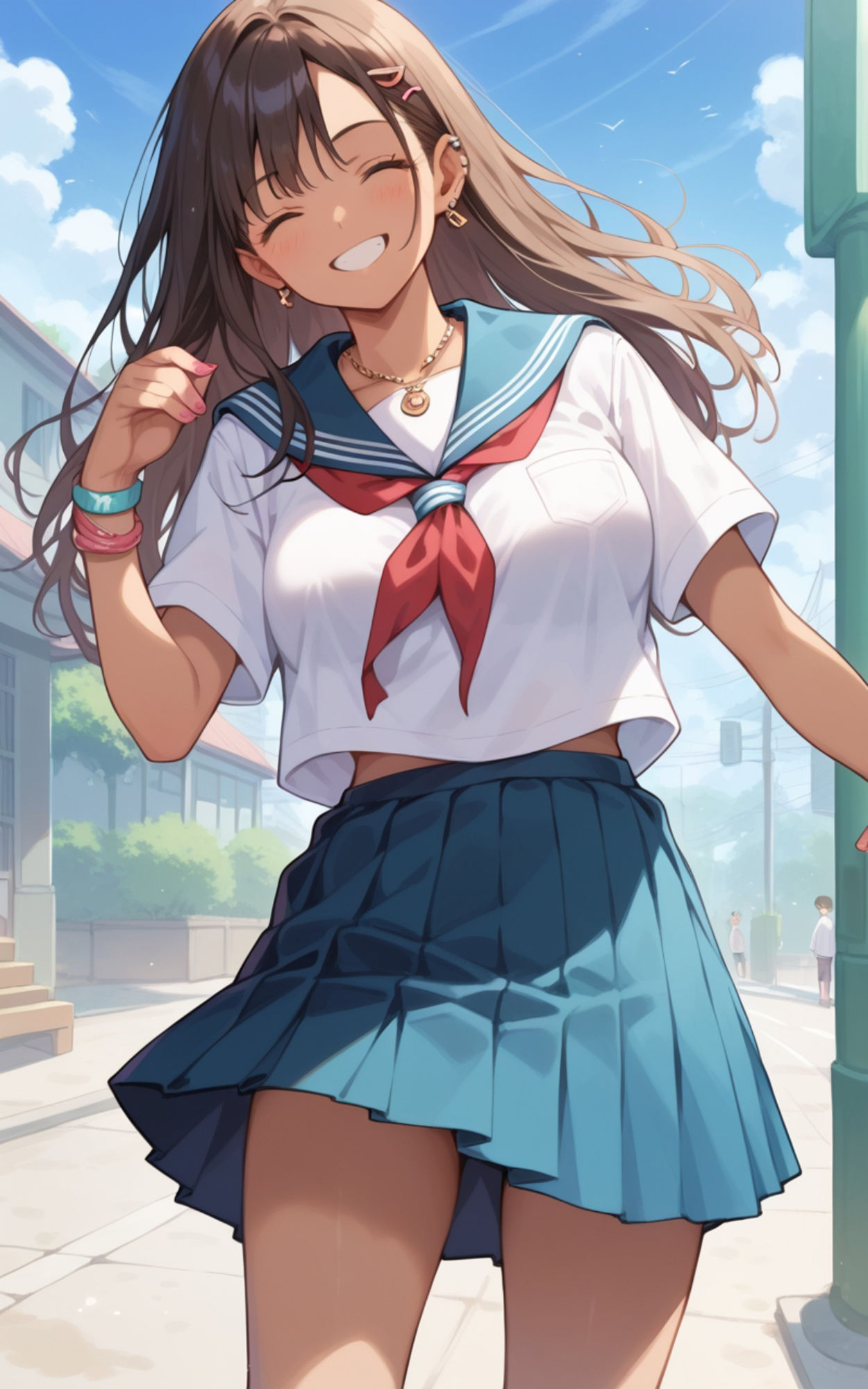 サンプル画像2:性育学院  NO.16  セーラー黒ギャル(マンゴージュース) [d_603790]