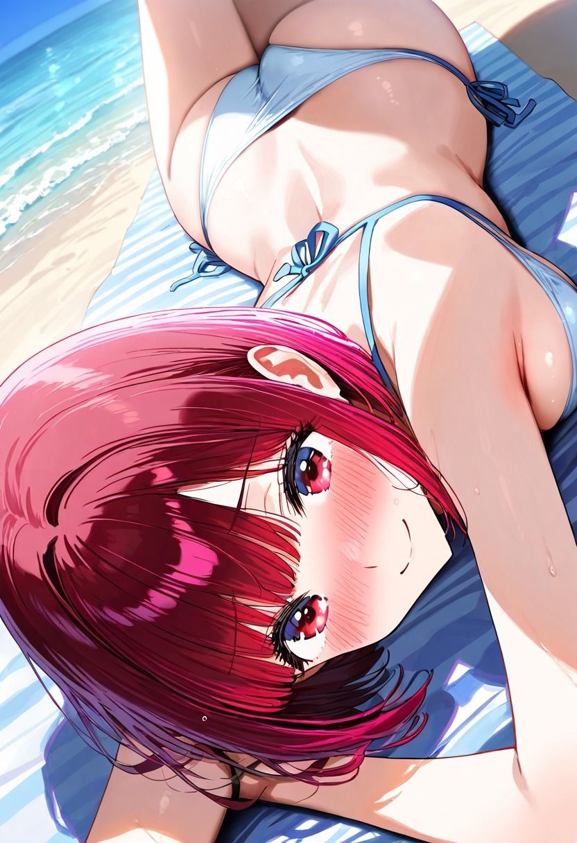 水着で乱れる推し●子たち 有●かな 画像2