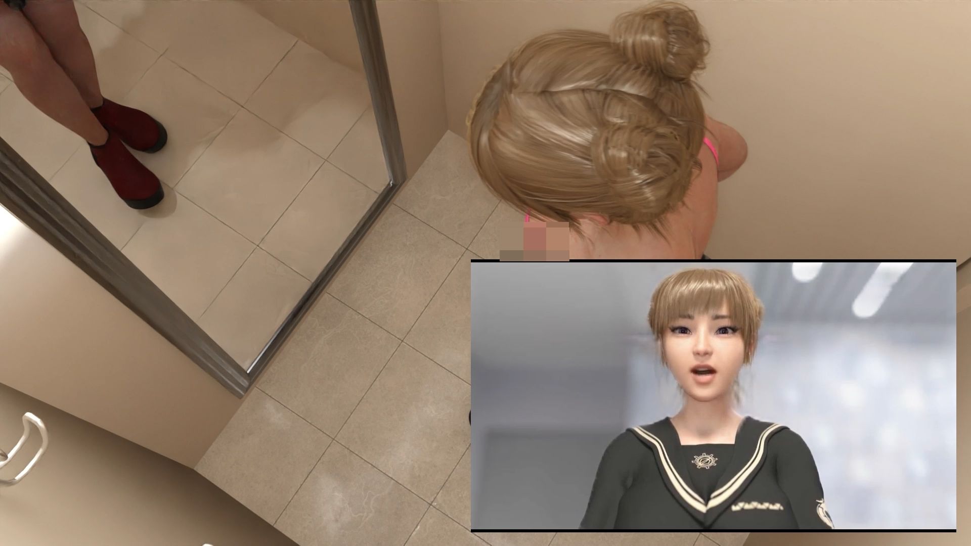【▲100】生徒会長 一ノ瀬廻里・県警からの事情徴収で、自らの盗撮被害動画の確認を強いられる:Vol.003『下着ショップでのブラ試着時のおっぱい盗撮被害』 画像1