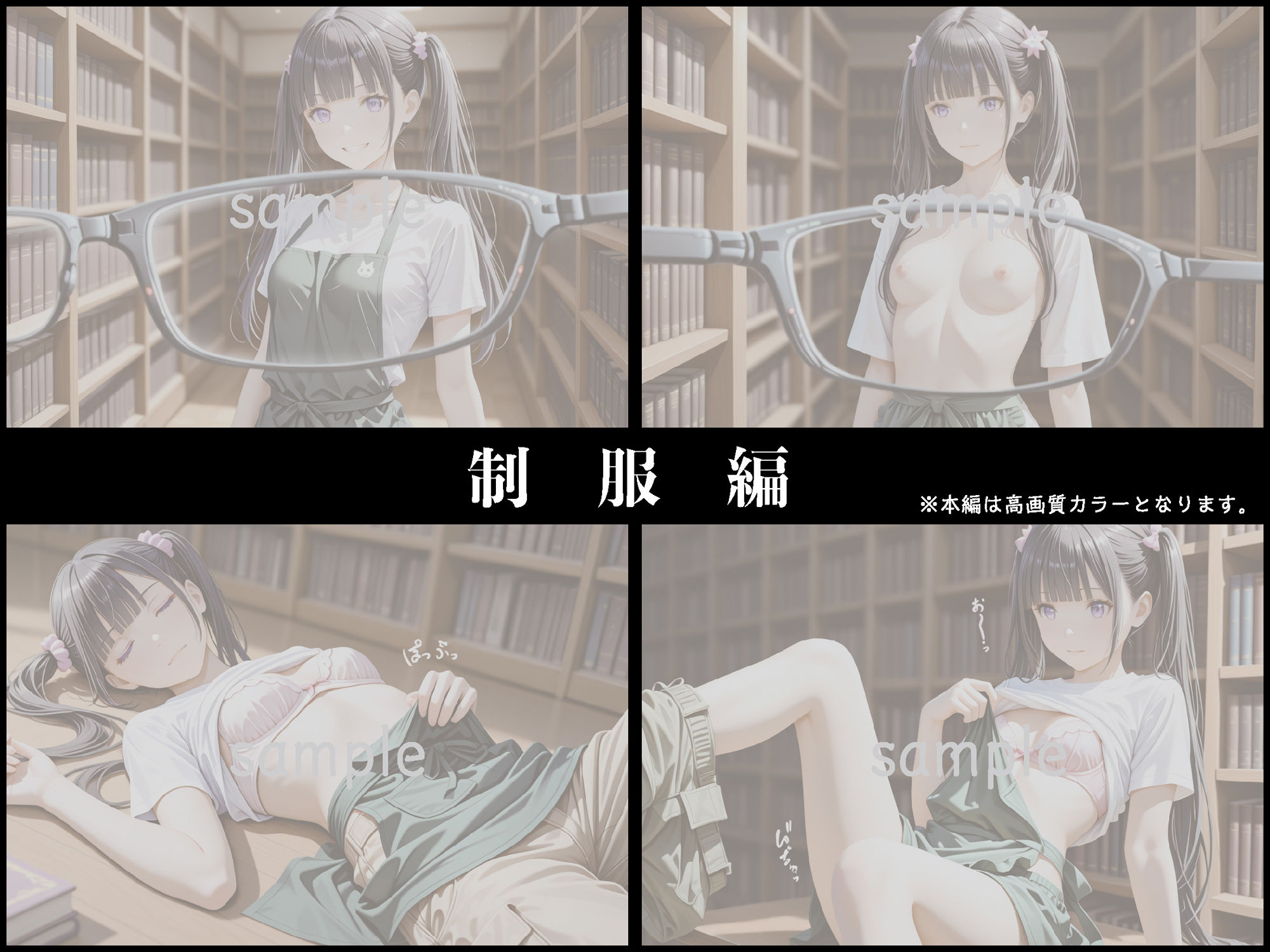 サンプル画像4:透視メガネ-図書館バイト編-〜透視×催●で静かな種付けレ◯プ〜【豪華CG500枚収録】(奪われた純愛) [d_604014]