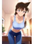 毛〇蘭  スキニーパンツとへそ出し