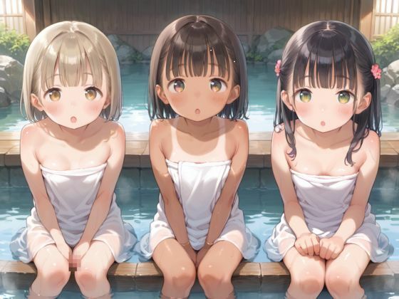 褐色肌のロリっ子少女たちは温泉中に生ハメで突かれまくる！_1