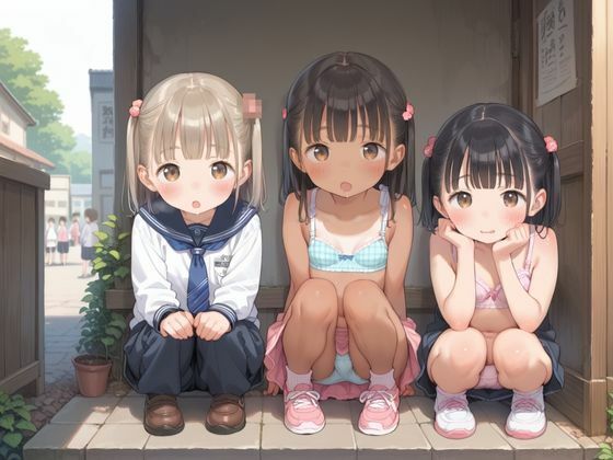 お留守番中のつるぺたロリ少女たちの初めての中出し性指導_1
