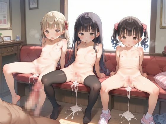 お留守番中のつるぺたロリ少女たちの初めての中出し性指導_10