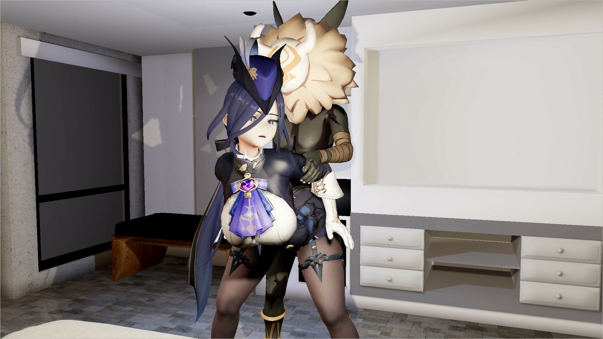 サンプル画像1:【ROMV288】原神クロリンデとヒルチャールの部屋中出しセックス「ンギモヂィィーーー！」(ローズ志向) [d_604280]