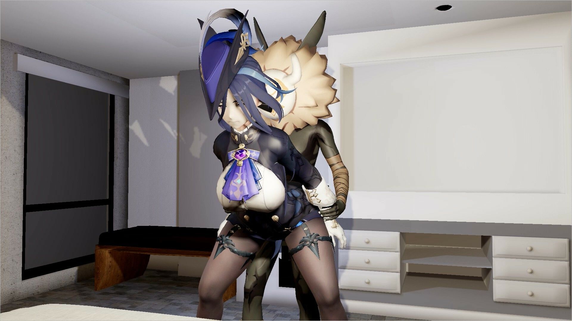 サンプル画像2:【ROMV288】原神クロリンデとヒルチャールの部屋中出しセックス「ンギモヂィィーーー！」(ローズ志向) [d_604280]