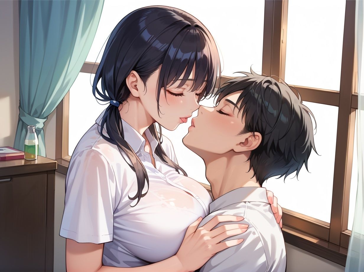 サンプル画像1:おっぱい見せつけてくる巨乳妹に3穴中出ししちゃいました！(妄想マカロン) [d_604304]