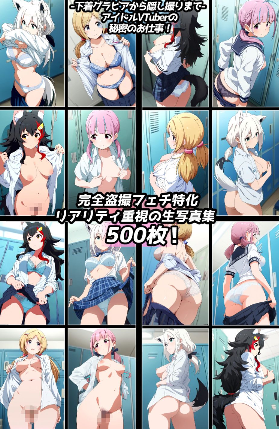 盗撮&下着フェチ特化 2020年代アニメ作画特集 アイドルVTUBERの個人お着替え撮影編 その3 -500枚を撮影- 画像3