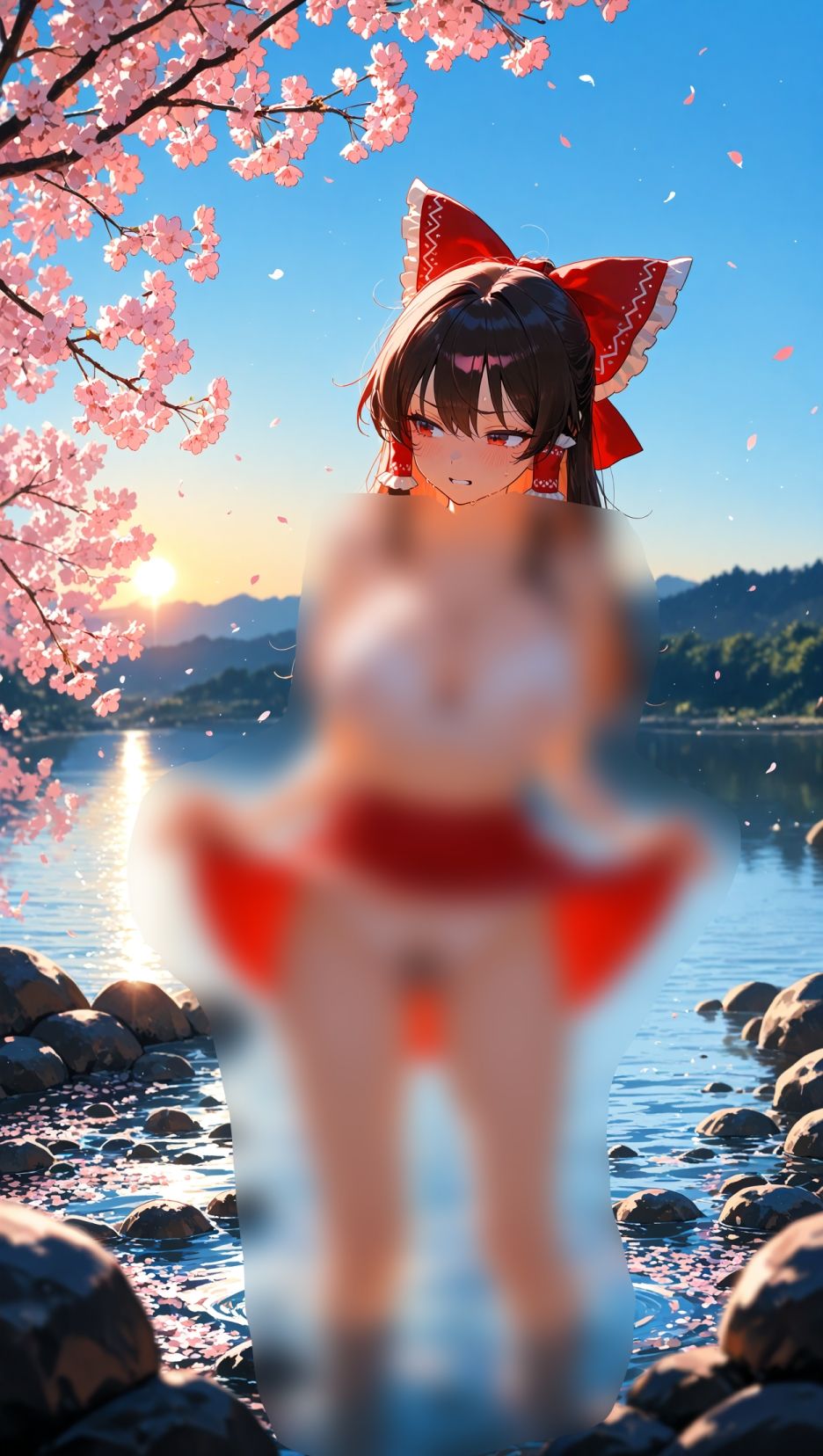 サンプル画像5:霊夢ちゃんのえっちな写真集vol.18〜春の雨の朝の川編〜(ゆるふわ研究所) [d_604469]