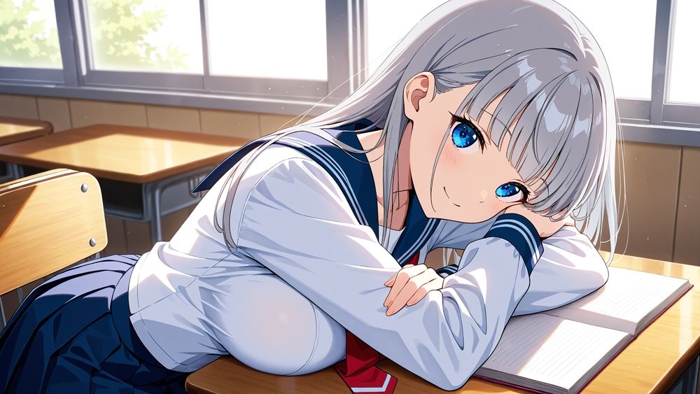 爆乳白スク水美女が強豪コーチと種付け中出し交尾【4K】 画像3
