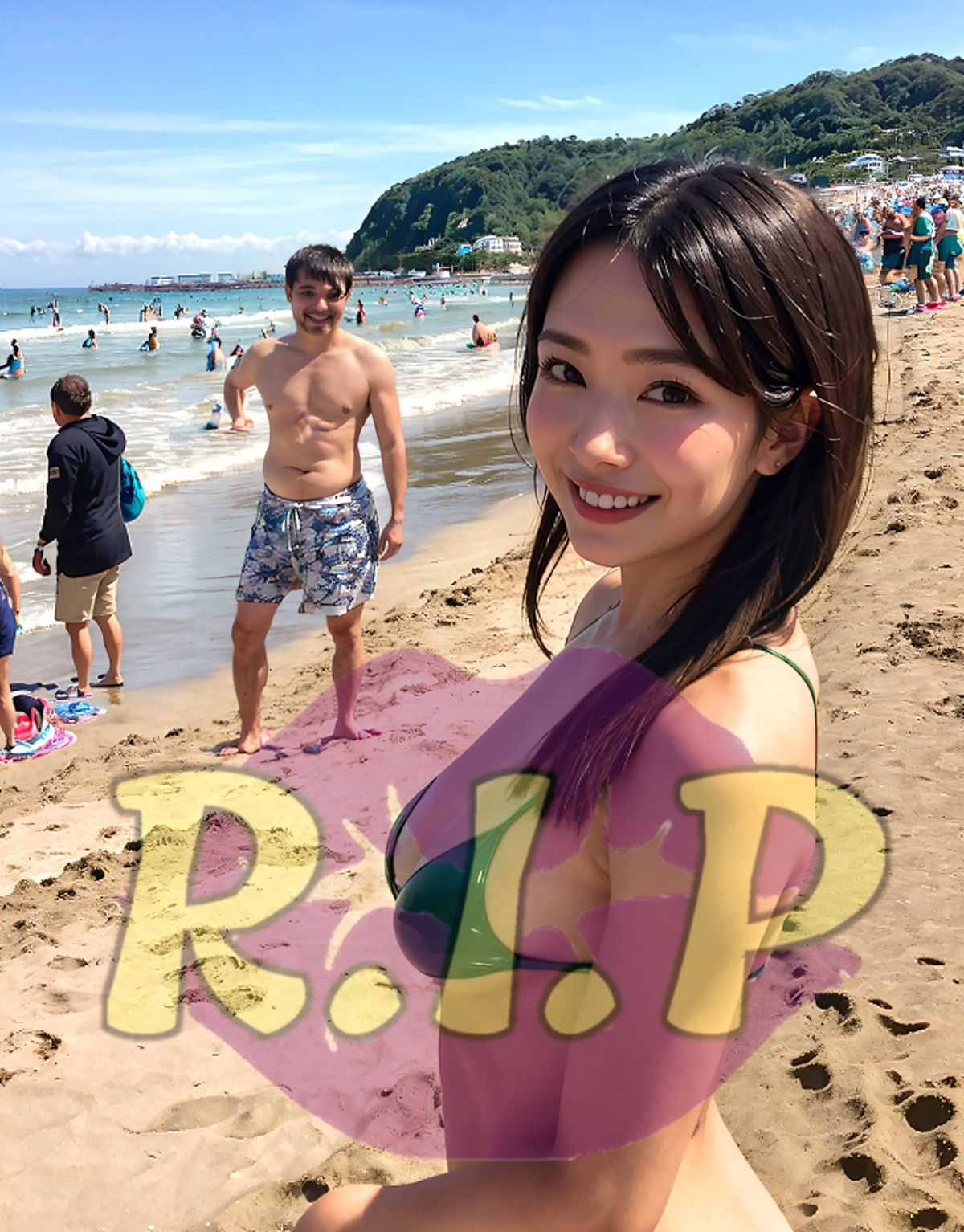 過激水着集 in beach 画像8