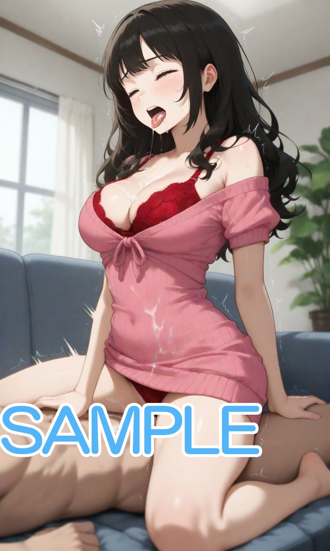 サンプル画像3:黒髪の女の子と家で・・・(へびの皮) [d_604616]