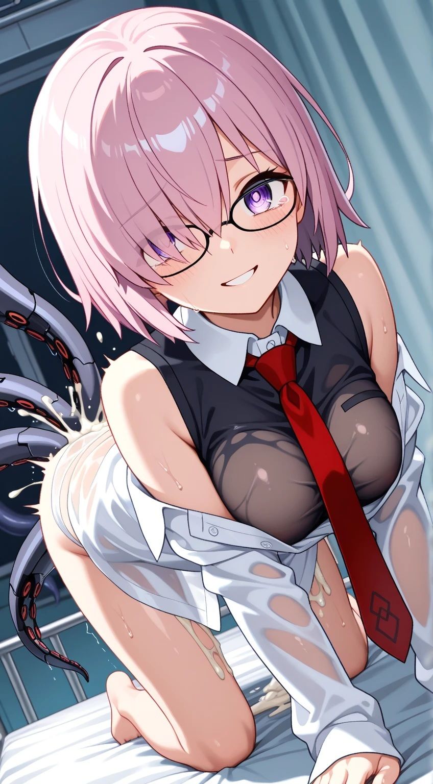 サンプル画像3:【FG〇】マシュ 触手に襲われる(AI美少女研究会) [d_604669]