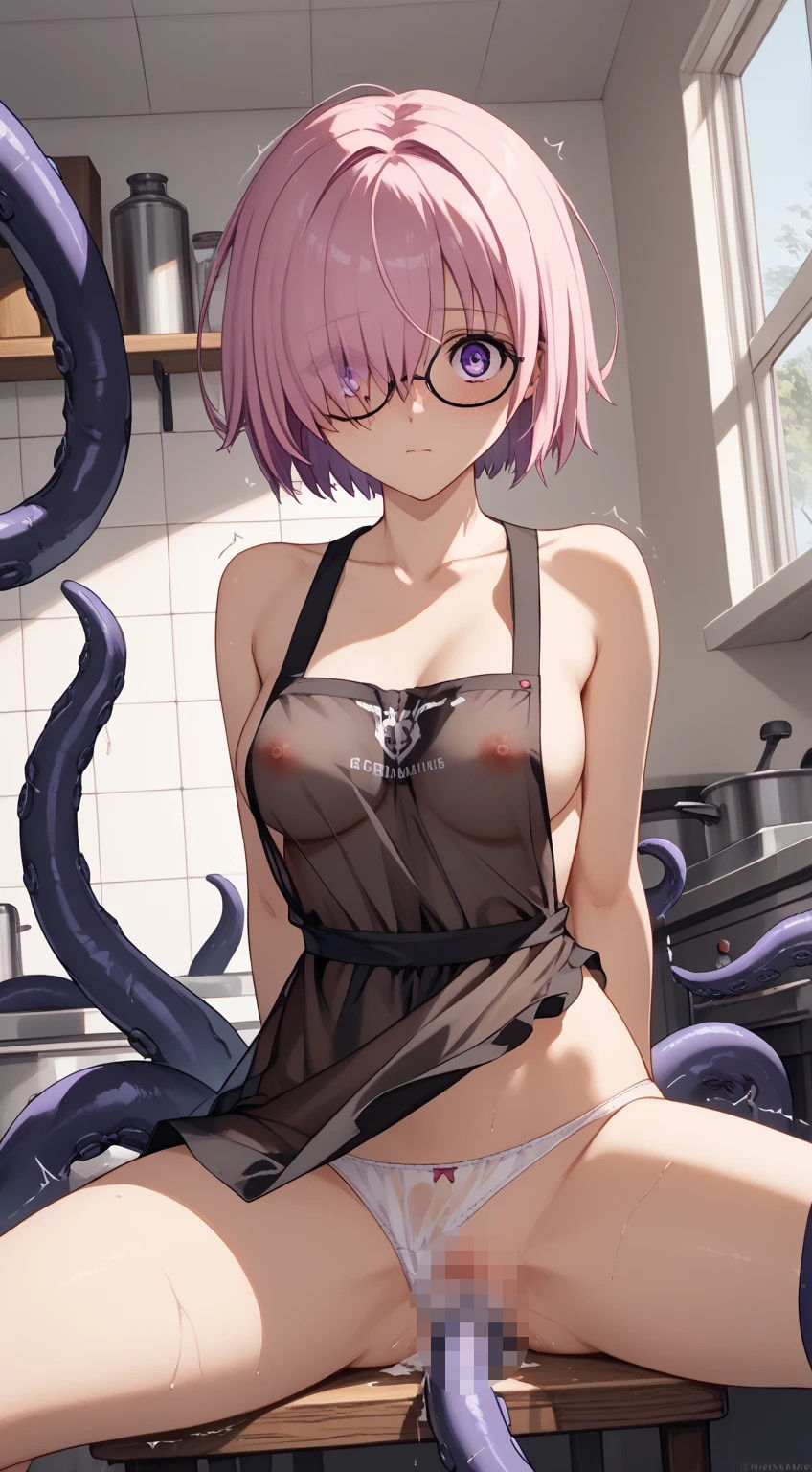 サンプル画像5:【FG〇】マシュ 触手に襲われる コスプレ版(AI美少女研究会) [d_604875]