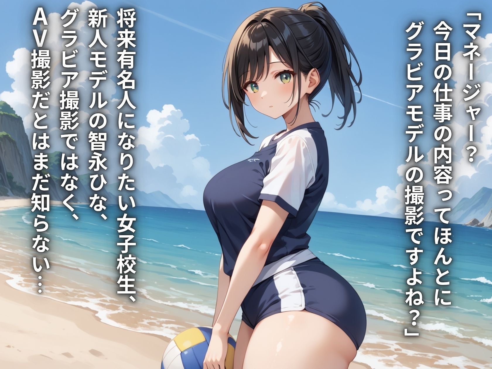 芸能事務所にグラビアと騙されてAVデビュー？！スタイル抜群爆乳バレー部JK初体験種付けプレス サンプル1