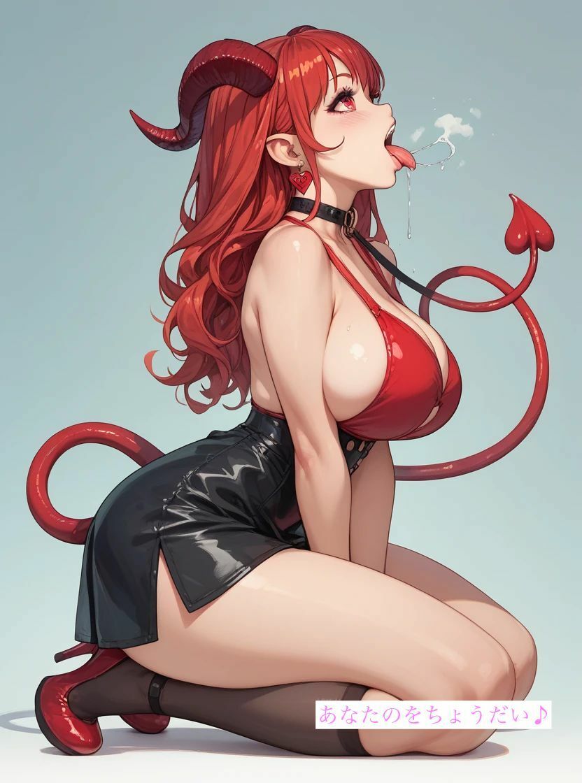 サンプル画像1:『サキュバスのご奉仕は、舌の上から始まる（はーと）』(月夜にだけ許されること) [d_604953]