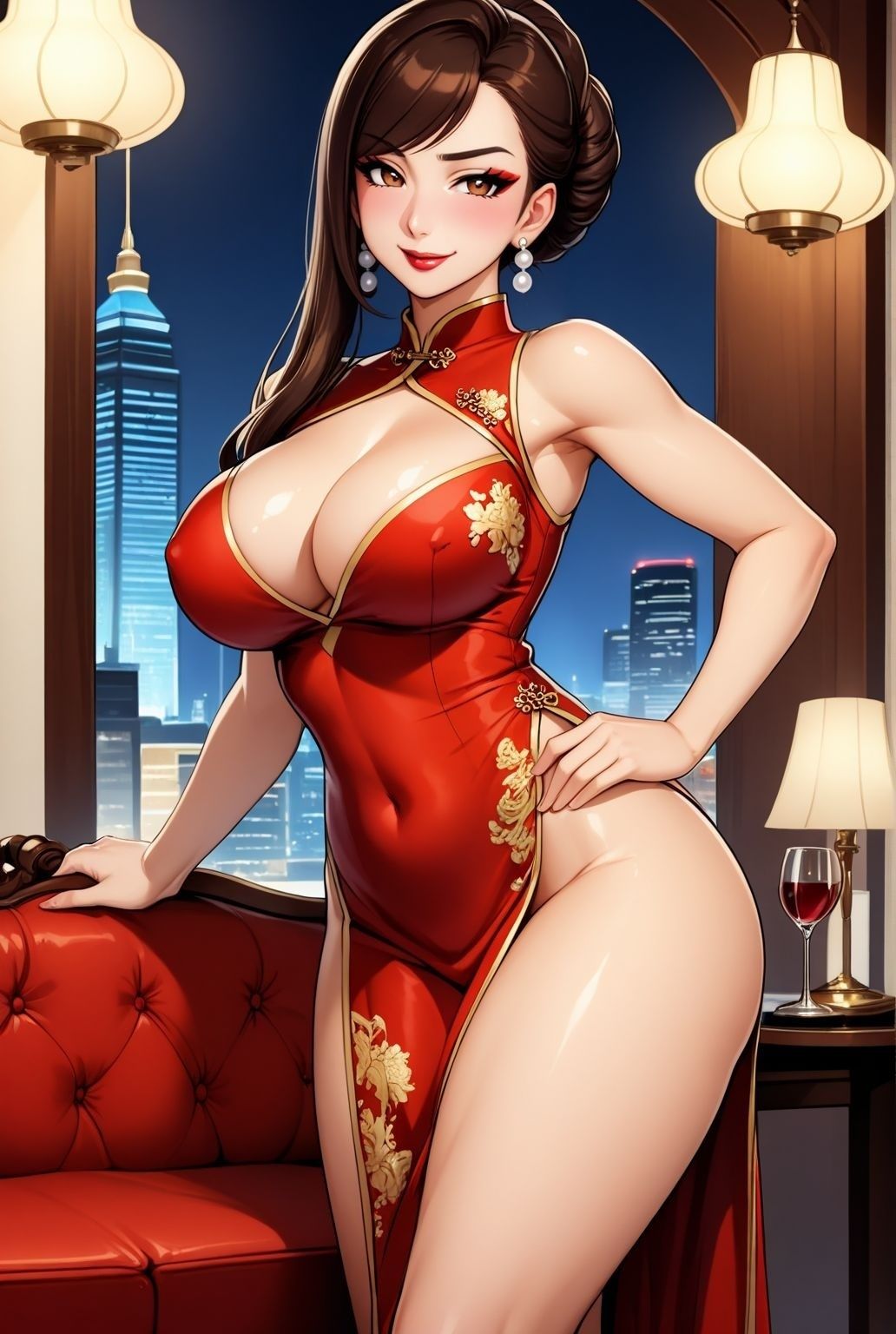 サンプル画像1:艶熟の密会 〜チャイナ服の熟女ママに抱かれて〜(快楽熟女人妻クラブ) [d_605106]