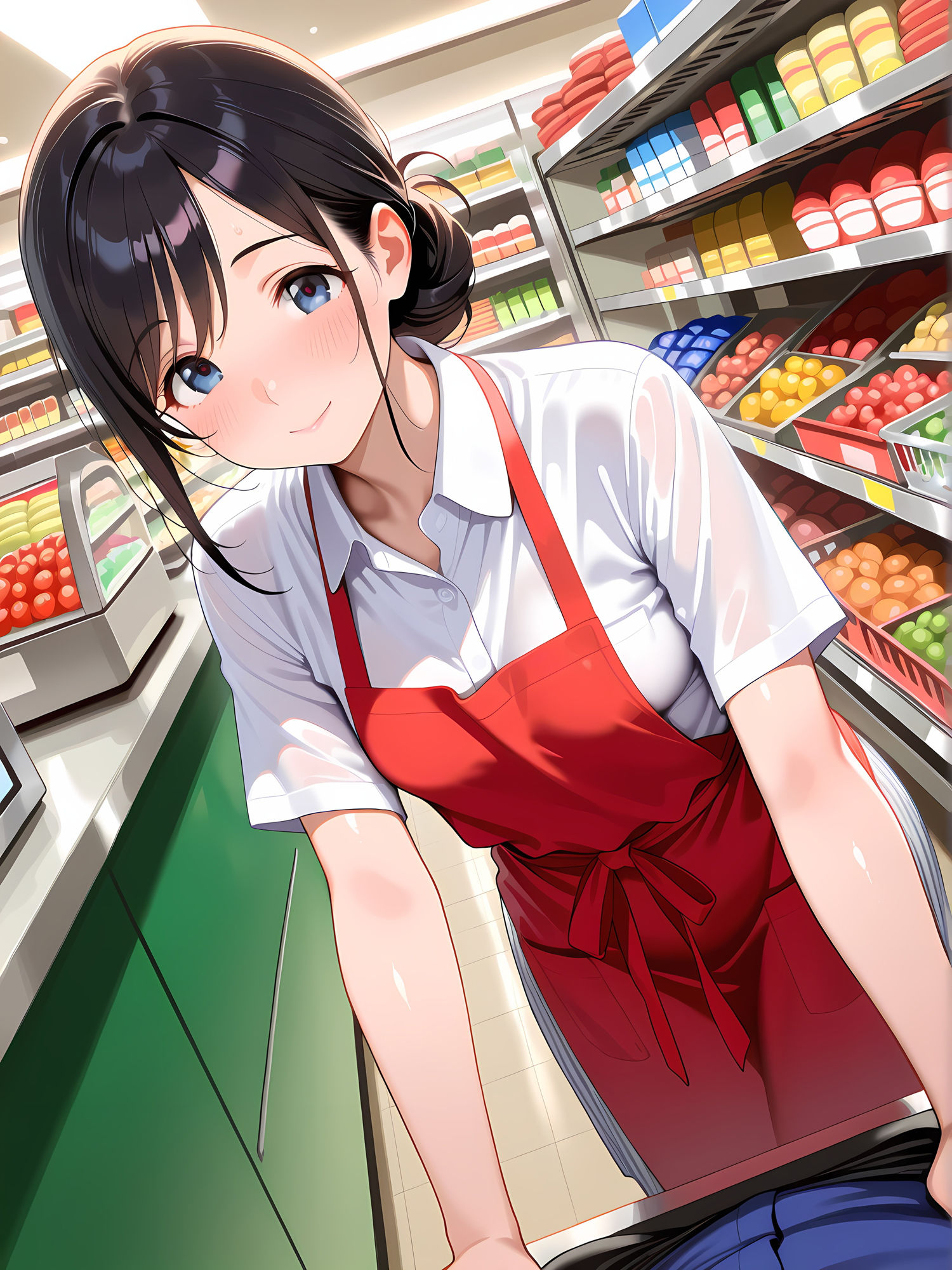 スーパー店員のお姉さんとイチャイチャ3 画像1