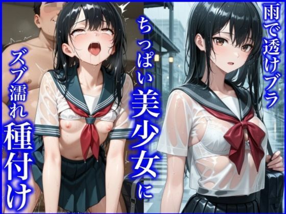 雨で透けブラちっぱい美少女にズブ濡れ種付けした話