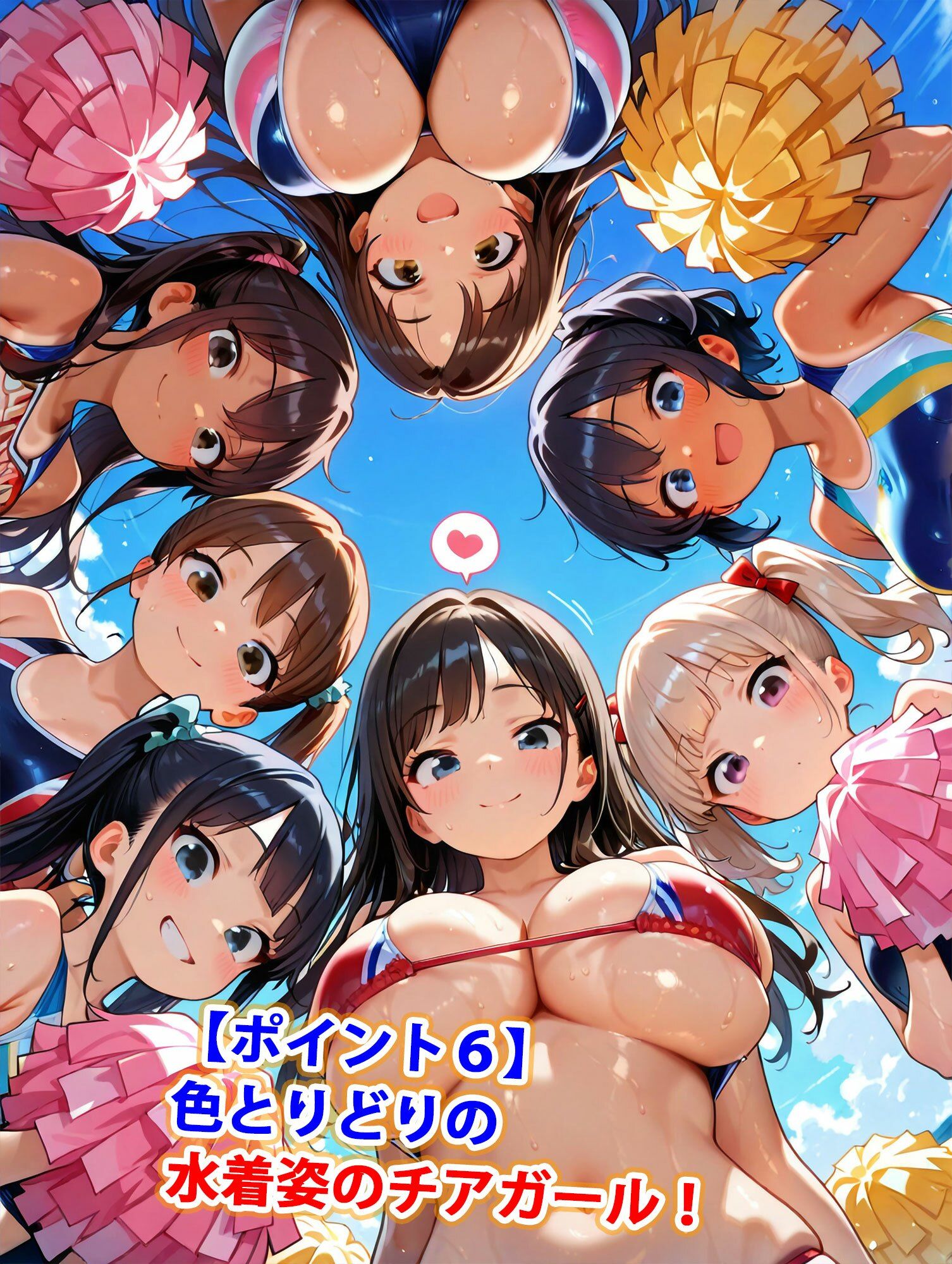 真巨乳ハーレム学園ビーチの水着チアガール編 画像7