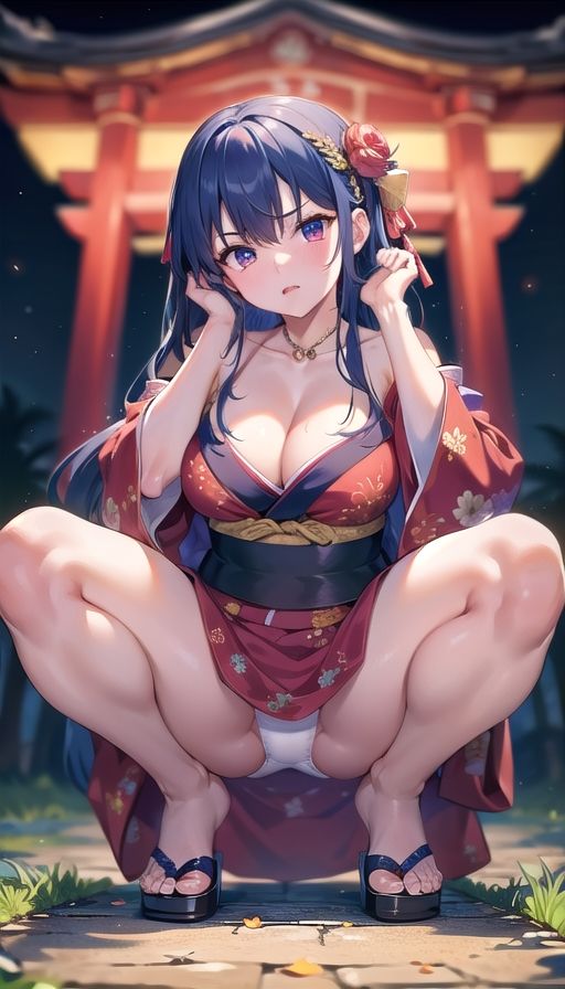 サンプル画像3:青髪ツンデレ夏祭り(くろめあい) [d_605495]