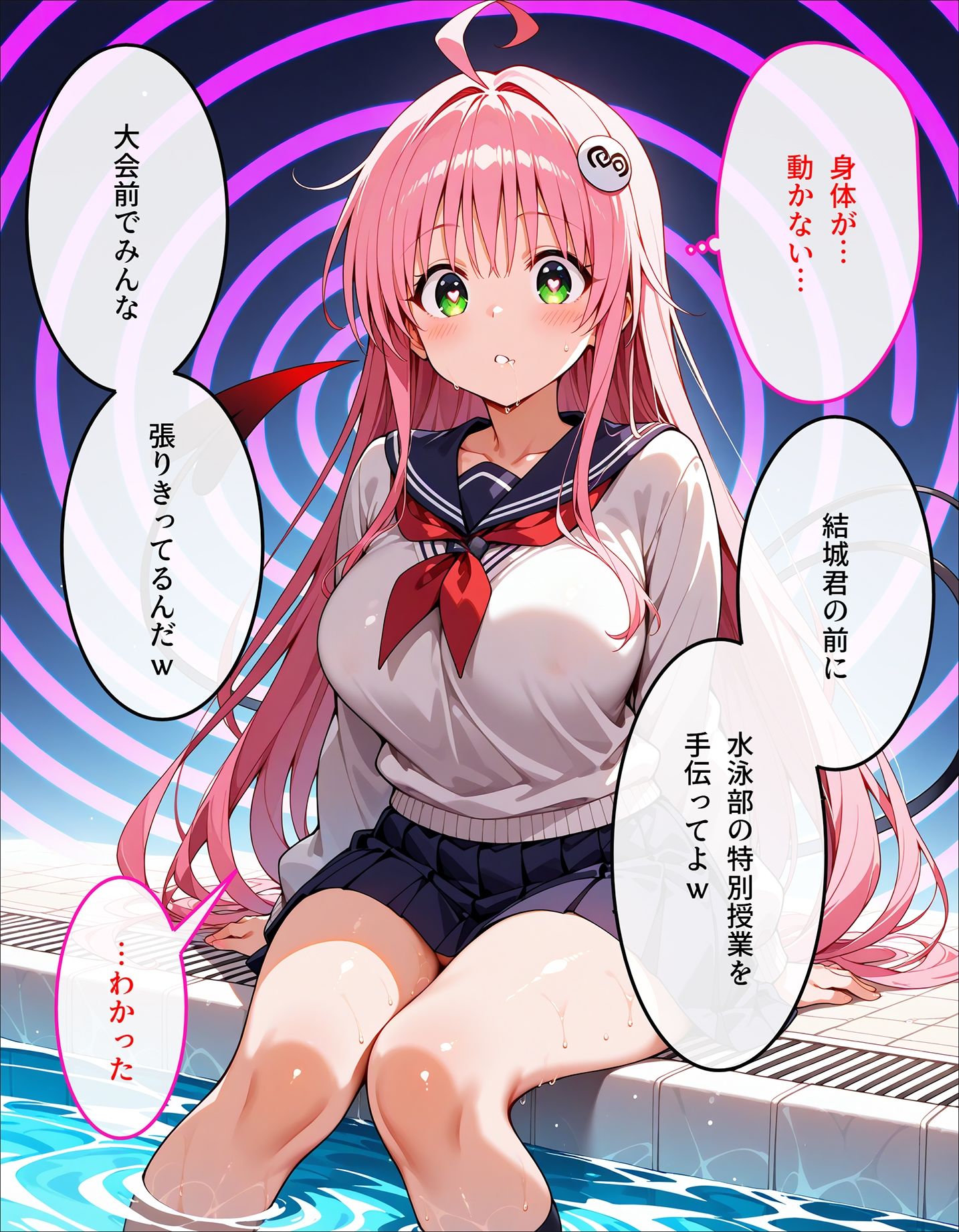 サンプル画像4:ララのスク水特別授業(もしも☆アニ) [d_605608]