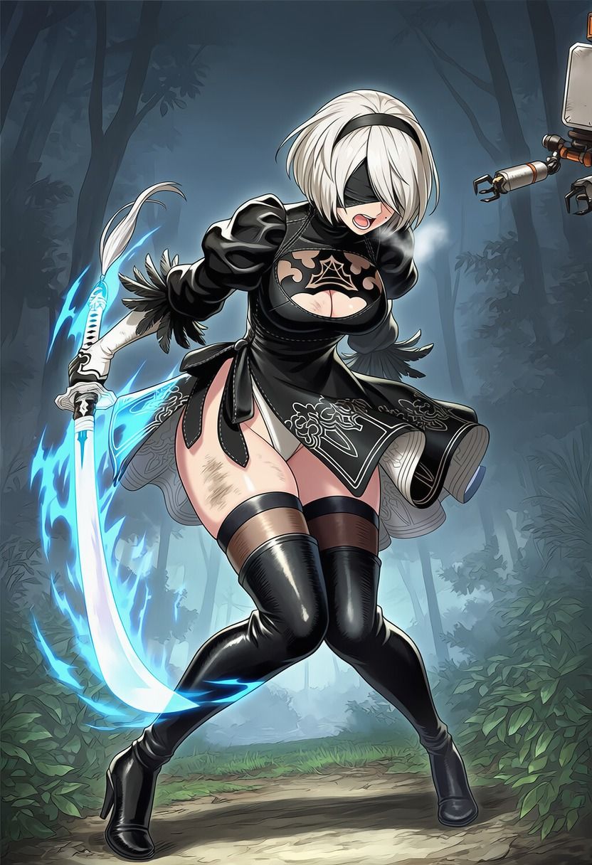 サンプル画像4:2B vs ぬるぬる触手【産卵・触手同化編】(Nakki_触手・ヒロピン) [d_605647]