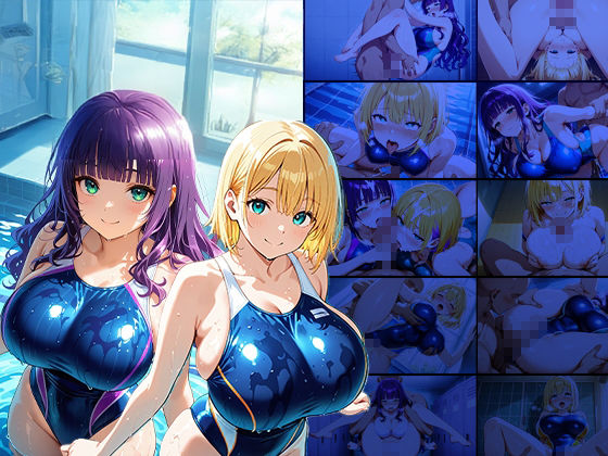 サンプル画像1:巨乳金髪紫髪水泳美少女が顧問と濡れたプールで種付け交尾【4K】(ニート印刷所) [d_605668]