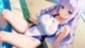 白髪紫髪の爆乳水泳部が顧問教師と白スク水で中出し交尾【4K】