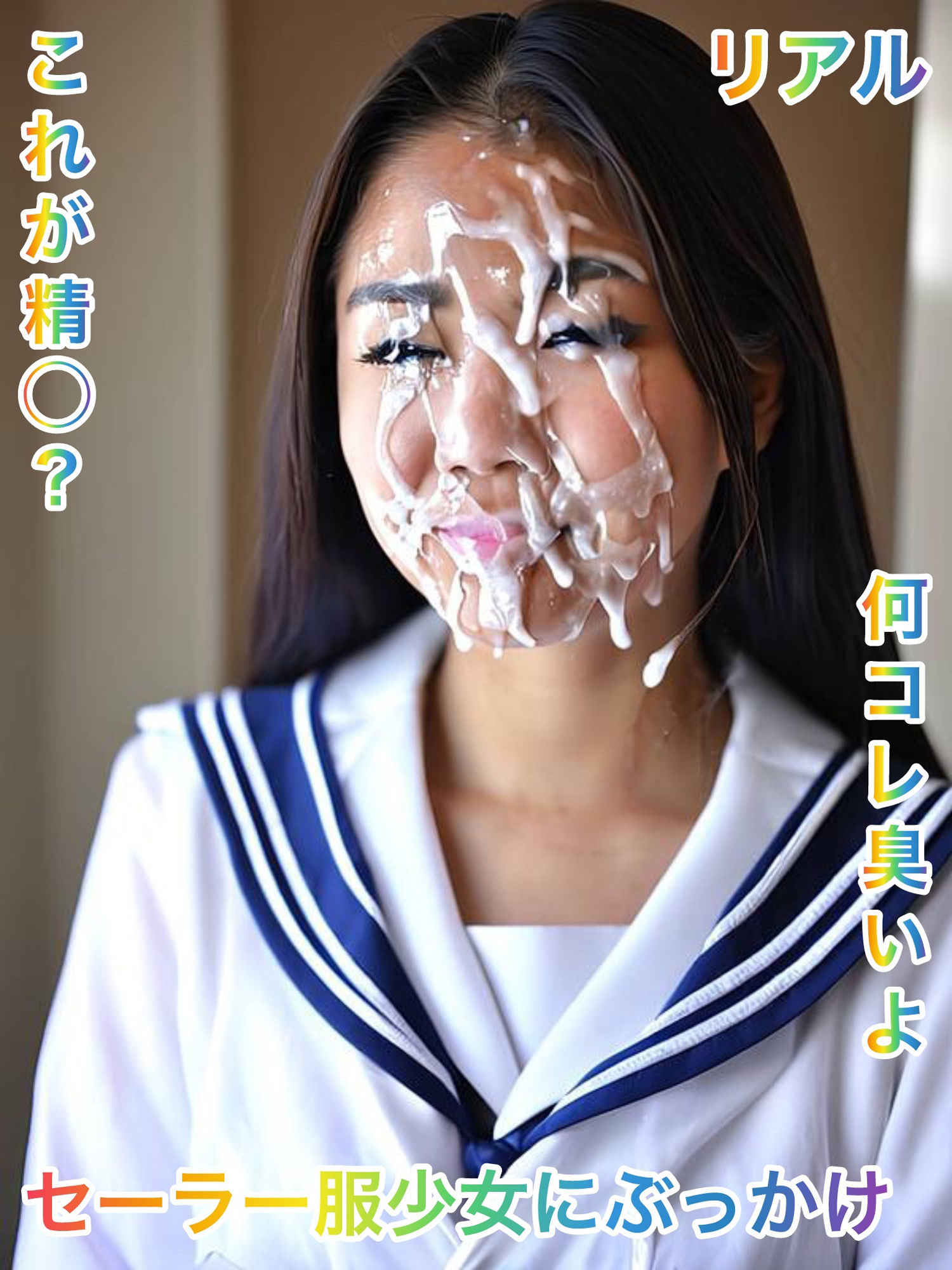 サンプル画像2:セーラー服少女にぶっかけ1(ごま塩おにぎり) [d_605722]