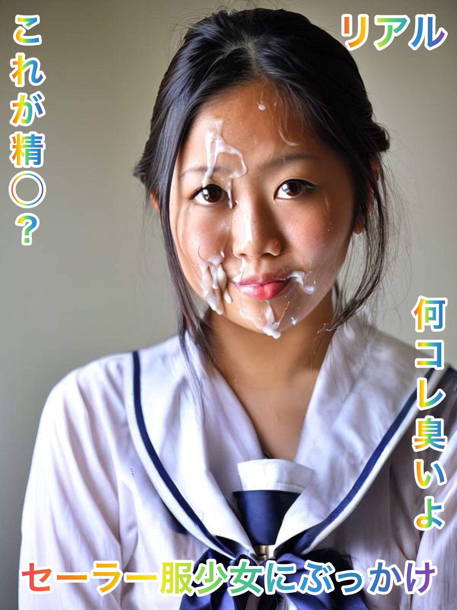 サンプル画像4:セーラー服少女にぶっかけ1(ごま塩おにぎり) [d_605722]