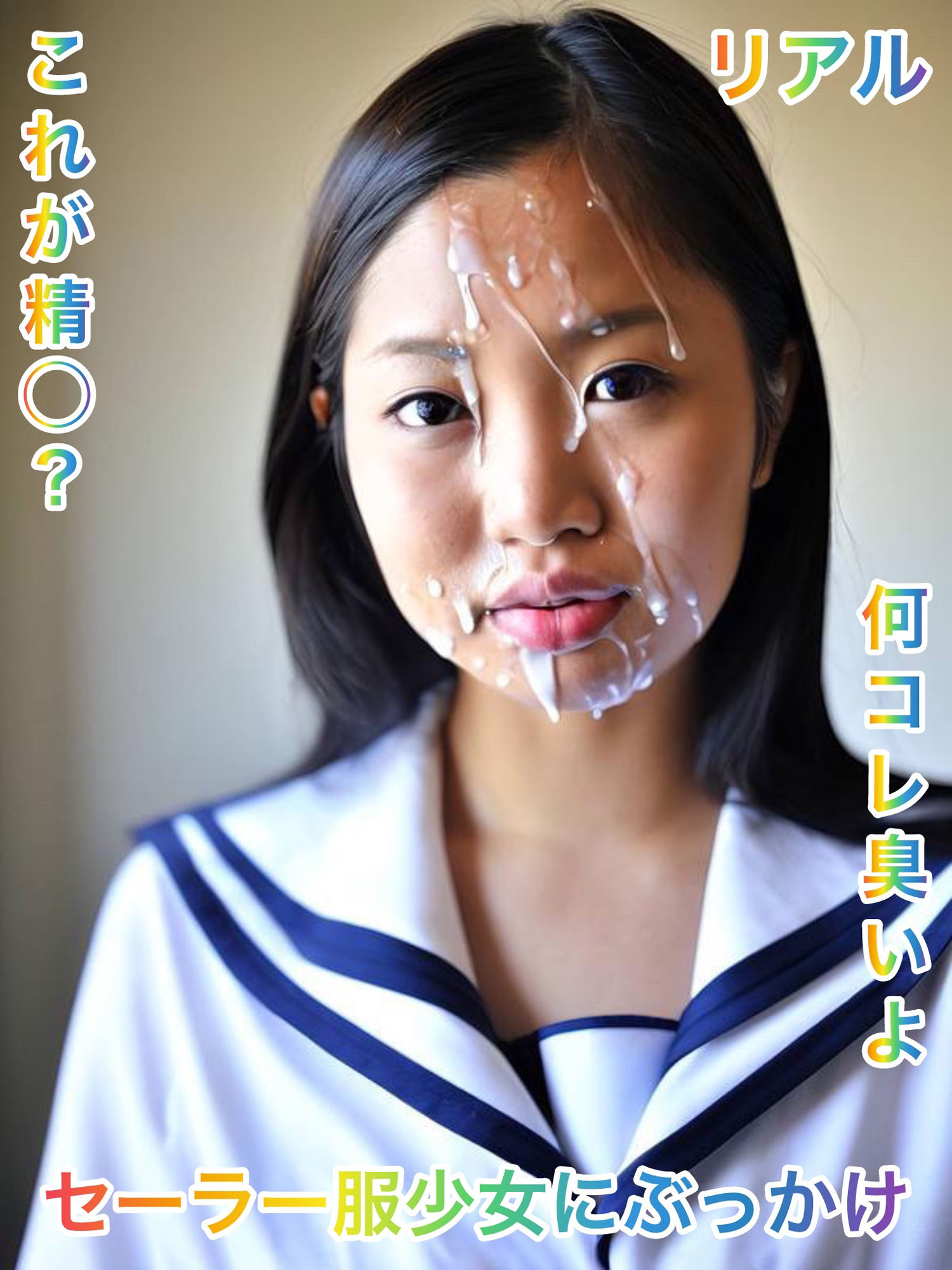 サンプル画像5:セーラー服少女にぶっかけ1(ごま塩おにぎり) [d_605722]