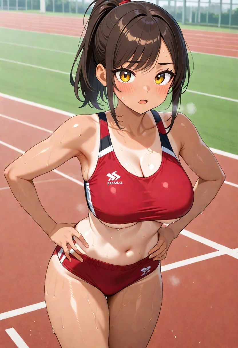 サンプル画像1:陸上部 秘密の特訓(おかず女子校生) [d_605750]