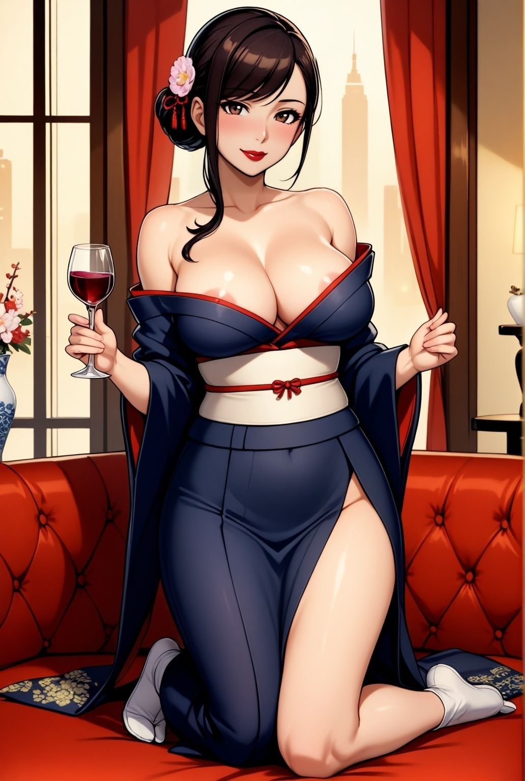 サンプル画像1:艶やかに乱れて 〜和服熟女人妻の誘惑〜(快楽熟女人妻クラブ) [d_605804]