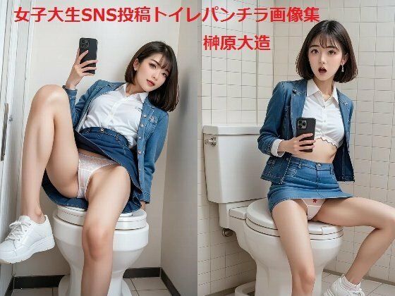 女子大生SNS投稿トイレパンチラ画像集【榊原大造】