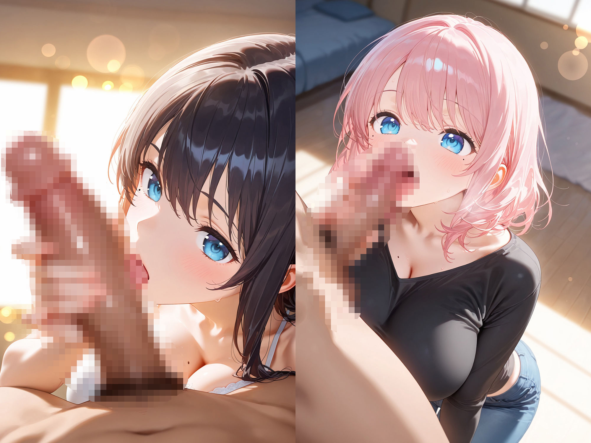 サンプル画像4:誰にイカされたい？(朝のテント) [d_605893]