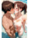 日焼けした水着少女と