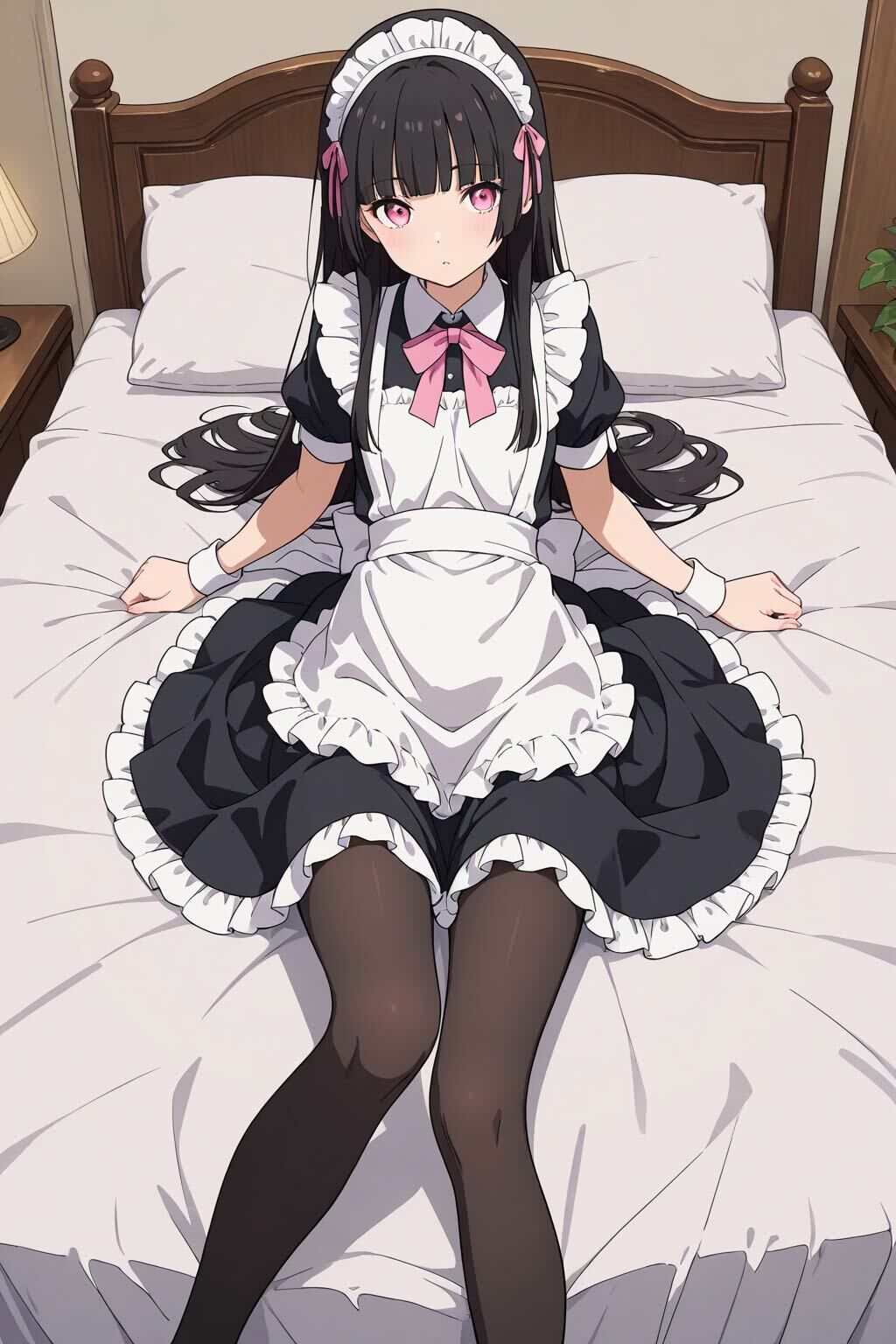 先輩にメイドコスさせて好き放題エッチ 画像3